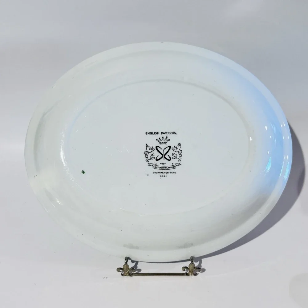 Staffordshire Fine‎ China English Partridge Large Oval Serving Platter No 4421